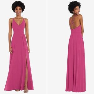 After Six Faux‎ Wrap Criss Cross Back Maxi Dress Size 4